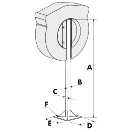 Poteau pour support Kit 59037 - Lalizas