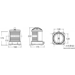 Feu de navigation DHR vert 360° - Osculati