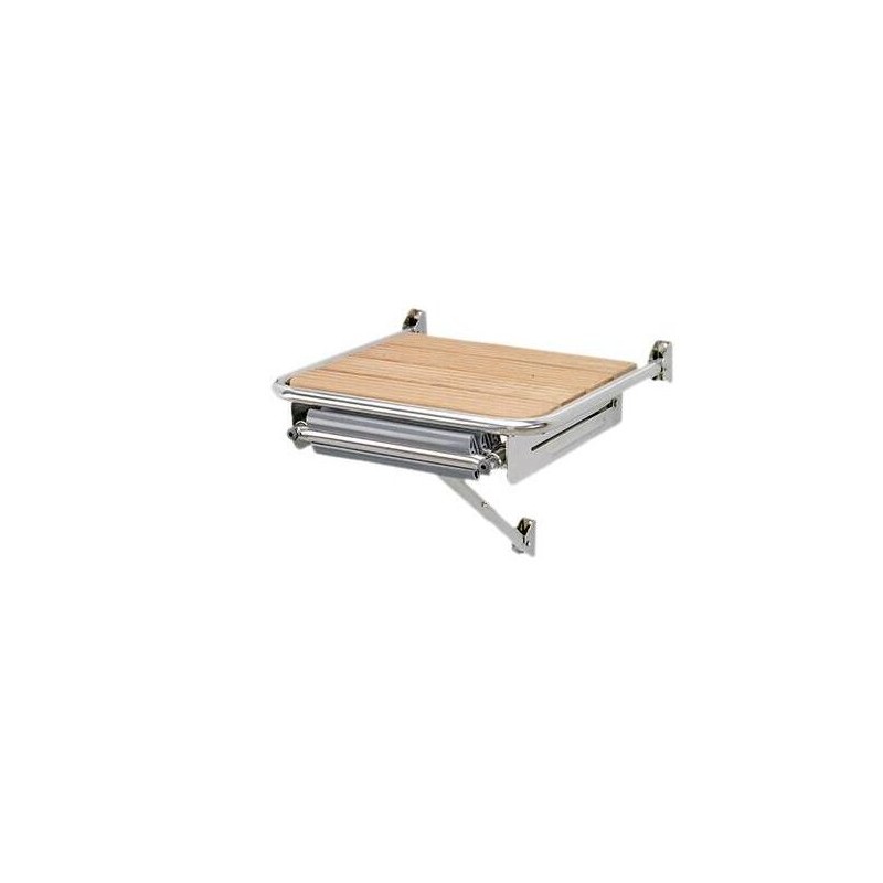 Échelle telescopique plateforme teck - Plastimo