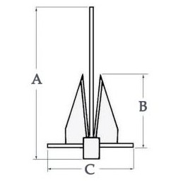 Ancre Galvanisé - Type Danforth - Lalizas