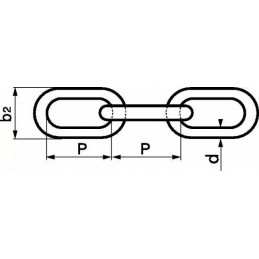 Chaine à Maillon Court A4 (au mètre) - Tid Inox