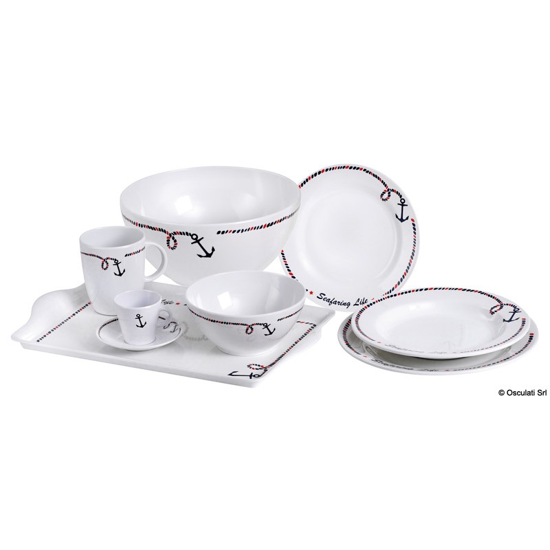Set 6 x assiettes à creuses Ancor Line Ø 22,5 cm - Osculati
