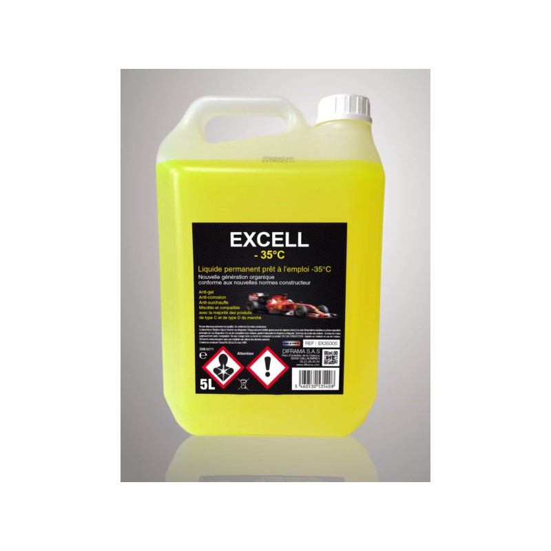 Liquide de refroidissement ( EXCELL ) - 5 litres - 