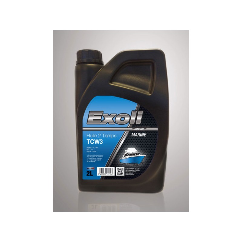 Huile Moteur 2 temps minerale 2 Litres - EXOIL
